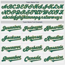 Load image into Gallery viewer, Custom White Teal-Old Gold Authentic Two Tone Baseball Jersey
