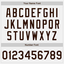 Load image into Gallery viewer, Custom White Brown Authentic Two Tone Baseball Jersey