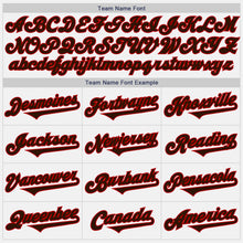 Load image into Gallery viewer, Custom White Brown-Red Authentic Two Tone Baseball Jersey
