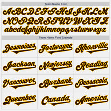 Load image into Gallery viewer, Custom White Brown-Gold Authentic Two Tone Baseball Jersey