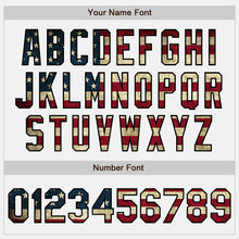 Load image into Gallery viewer, Custom White Vintage USA Flag Black-Olive Authentic Two Tone Baseball Jersey