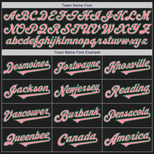 Load image into Gallery viewer, Custom Black Medium Pink-Kelly Green Authentic Two Tone Baseball Jersey