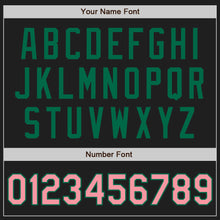 Load image into Gallery viewer, Custom Black Medium Pink-Kelly Green Authentic Two Tone Baseball Jersey
