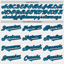 Load image into Gallery viewer, Custom White Panther Blue-Black Authentic Two Tone Baseball Jersey