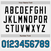 Load image into Gallery viewer, Custom White Panther Blue-Black Authentic Two Tone Baseball Jersey