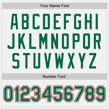 Load image into Gallery viewer, Custom White Kelly Green-Red Authentic Two Tone Baseball Jersey