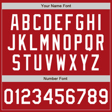 Load image into Gallery viewer, Custom Red White Authentic Two Tone Baseball Jersey