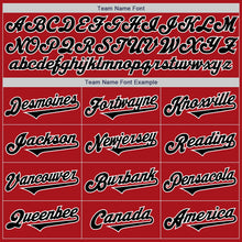 Load image into Gallery viewer, Custom Red Black-White Authentic Two Tone Baseball Jersey