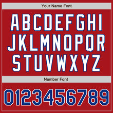Load image into Gallery viewer, Custom Red Royal-White Authentic Two Tone Baseball Jersey