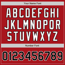 Load image into Gallery viewer, Custom Red Black-White Authentic Two Tone Baseball Jersey