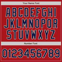 Load image into Gallery viewer, Custom Red Navy-Cream Authentic Two Tone Baseball Jersey