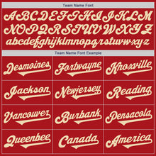 Load image into Gallery viewer, Custom Red Cream Authentic Two Tone Baseball Jersey