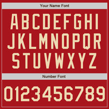 Load image into Gallery viewer, Custom Red Cream Authentic Two Tone Baseball Jersey