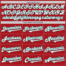 Load image into Gallery viewer, Custom Red White-Teal Authentic Two Tone Baseball Jersey