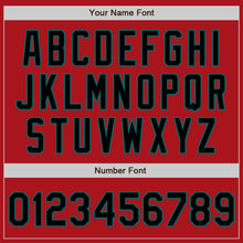 Load image into Gallery viewer, Custom Red Black-Teal Authentic Two Tone Baseball Jersey