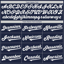 Load image into Gallery viewer, Custom Navy White Authentic Two Tone Baseball Jersey