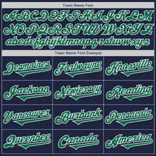Load image into Gallery viewer, Custom Navy Kelly Green-White Authentic Two Tone Baseball Jersey