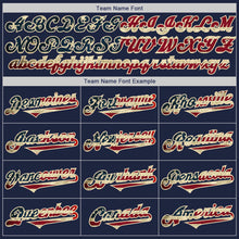 Load image into Gallery viewer, Custom Navy Vintage USA Flag Cream-Crimson Authentic Two Tone Baseball Jersey