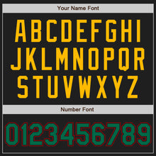 Load image into Gallery viewer, Custom Black Kelly Green Red-Gold Authentic Two Tone Baseball Jersey