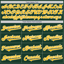 Load image into Gallery viewer, Custom Green Gold-White Authentic Two Tone Baseball Jersey