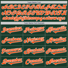 Load image into Gallery viewer, Custom Green Orange-White Authentic Two Tone Baseball Jersey