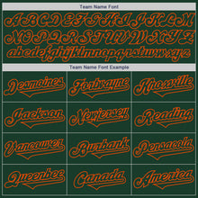 Load image into Gallery viewer, Custom Green Orange Authentic Two Tone Baseball Jersey