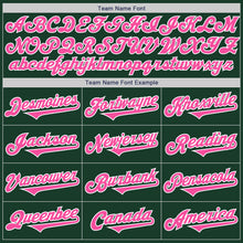 Load image into Gallery viewer, Custom Green Pink-White Authentic Two Tone Baseball Jersey