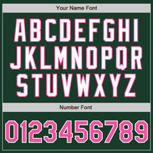 Load image into Gallery viewer, Custom Green Pink-White Authentic Two Tone Baseball Jersey