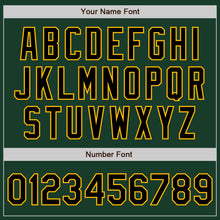 Load image into Gallery viewer, Custom Green Black-Gold Authentic Two Tone Baseball Jersey