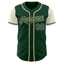Load image into Gallery viewer, Custom Green Cream Authentic Two Tone Baseball Jersey