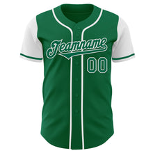 Load image into Gallery viewer, Custom Kelly Green White Authentic Two Tone Baseball Jersey