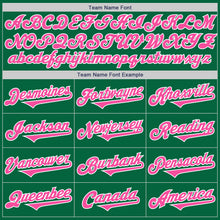 Load image into Gallery viewer, Custom Kelly Green Pink-White Authentic Two Tone Baseball Jersey
