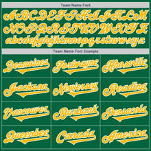 Load image into Gallery viewer, Custom Kelly Green Gold-White Authentic Two Tone Baseball Jersey