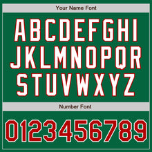 Load image into Gallery viewer, Custom Kelly Green Red-White Authentic Two Tone Baseball Jersey