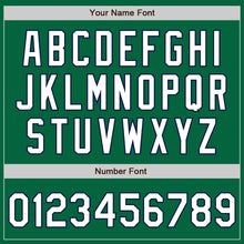 Load image into Gallery viewer, Custom Kelly Green White-Navy Authentic Two Tone Baseball Jersey