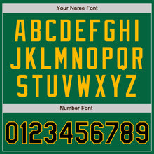 Load image into Gallery viewer, Custom Kelly Green Black-Gold Authentic Two Tone Baseball Jersey