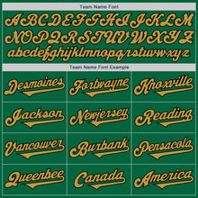 Load image into Gallery viewer, Custom Kelly Green Old Gold-Black Authentic Two Tone Baseball Jersey