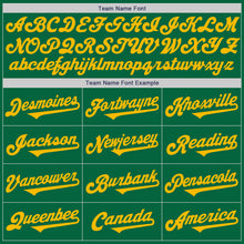Load image into Gallery viewer, Custom Kelly Green Gold Authentic Two Tone Baseball Jersey