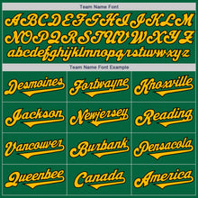 Load image into Gallery viewer, Custom Kelly Green Gold-Black Authentic Two Tone Baseball Jersey