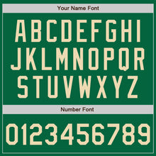 Load image into Gallery viewer, Custom Kelly Green Cream Authentic Two Tone Baseball Jersey