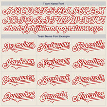 Load image into Gallery viewer, Custom Cream Red Authentic Two Tone Baseball Jersey