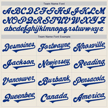 Load image into Gallery viewer, Custom Cream Royal Authentic Two Tone Baseball Jersey