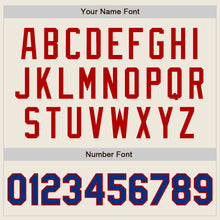 Load image into Gallery viewer, Custom Cream Royal-Red Authentic Two Tone Baseball Jersey