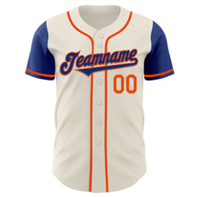 Load image into Gallery viewer, Custom Cream Royal-Orange Authentic Two Tone Baseball Jersey