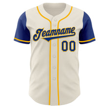 Load image into Gallery viewer, Custom Cream Royal-Gold Authentic Two Tone Baseball Jersey