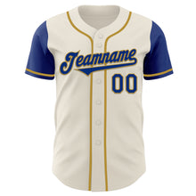 Load image into Gallery viewer, Custom Cream Royal-Old Gold Authentic Two Tone Baseball Jersey