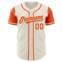 Load image into Gallery viewer, Custom Cream Orange Authentic Two Tone Baseball Jersey
