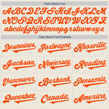 Load image into Gallery viewer, Custom Cream Orange Authentic Two Tone Baseball Jersey