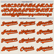 Load image into Gallery viewer, Custom Cream Orange-Brown Authentic Two Tone Baseball Jersey