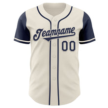 Load image into Gallery viewer, Custom Cream Navy Authentic Two Tone Baseball Jersey
